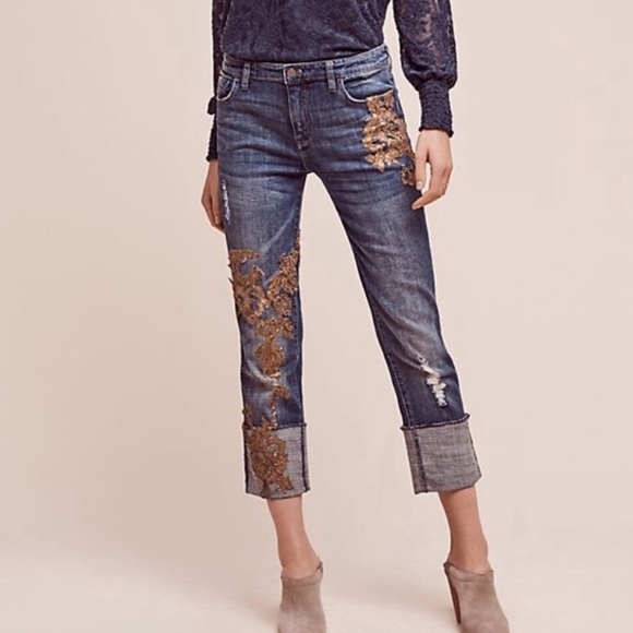 Anthropologie Pilcro Hyphen Sequin 